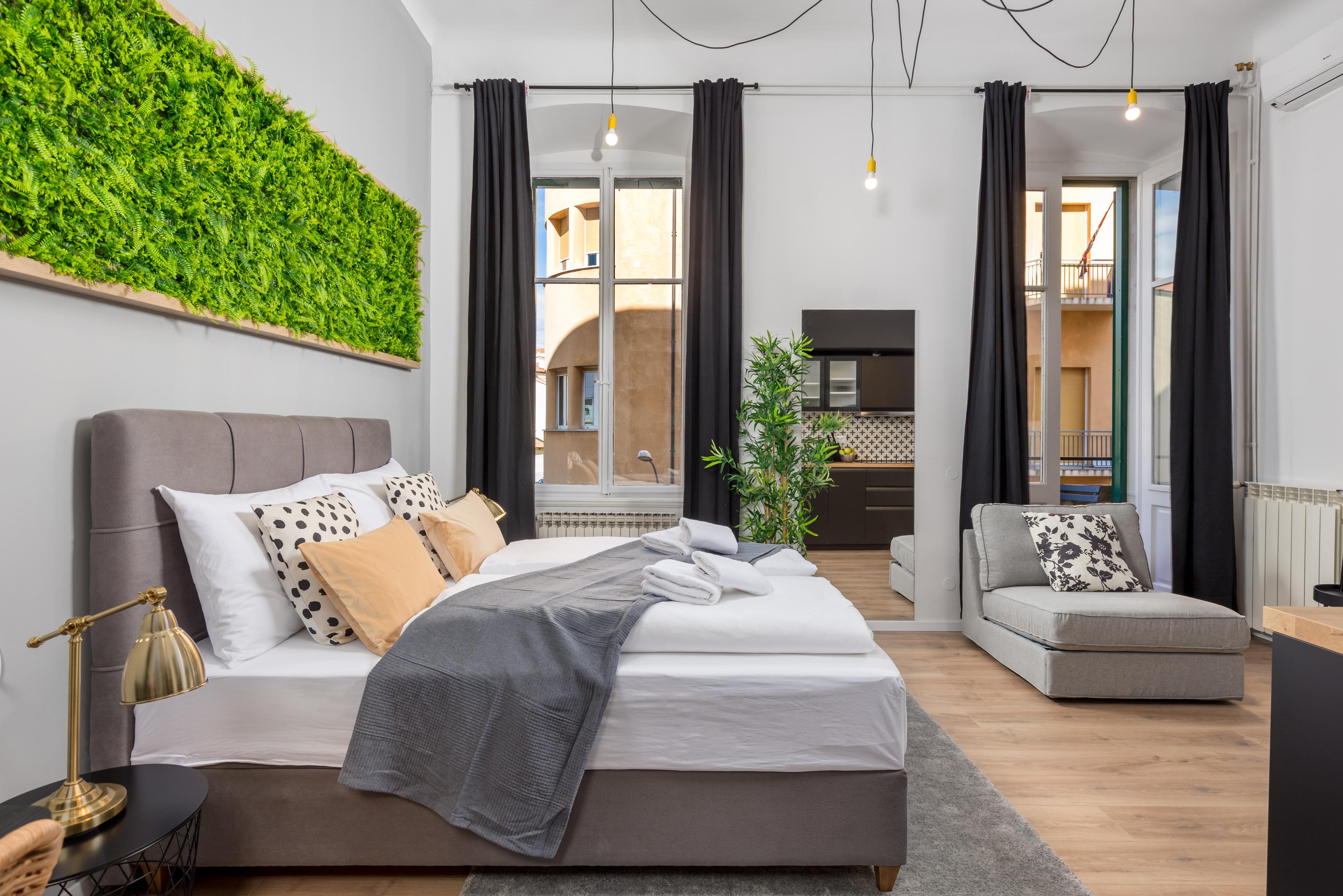 Interior of a modern compact apartment in Rijeka